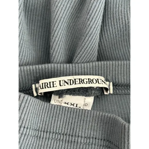 Prairie Underground Blue Dress XXL Organic Cotton Turtleneck Minimal Lagenlook - Picture 4 of 5